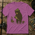 Bear Getting Fish T-Shirt in Berry