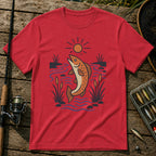 Fish Jump T-Shirt in Red