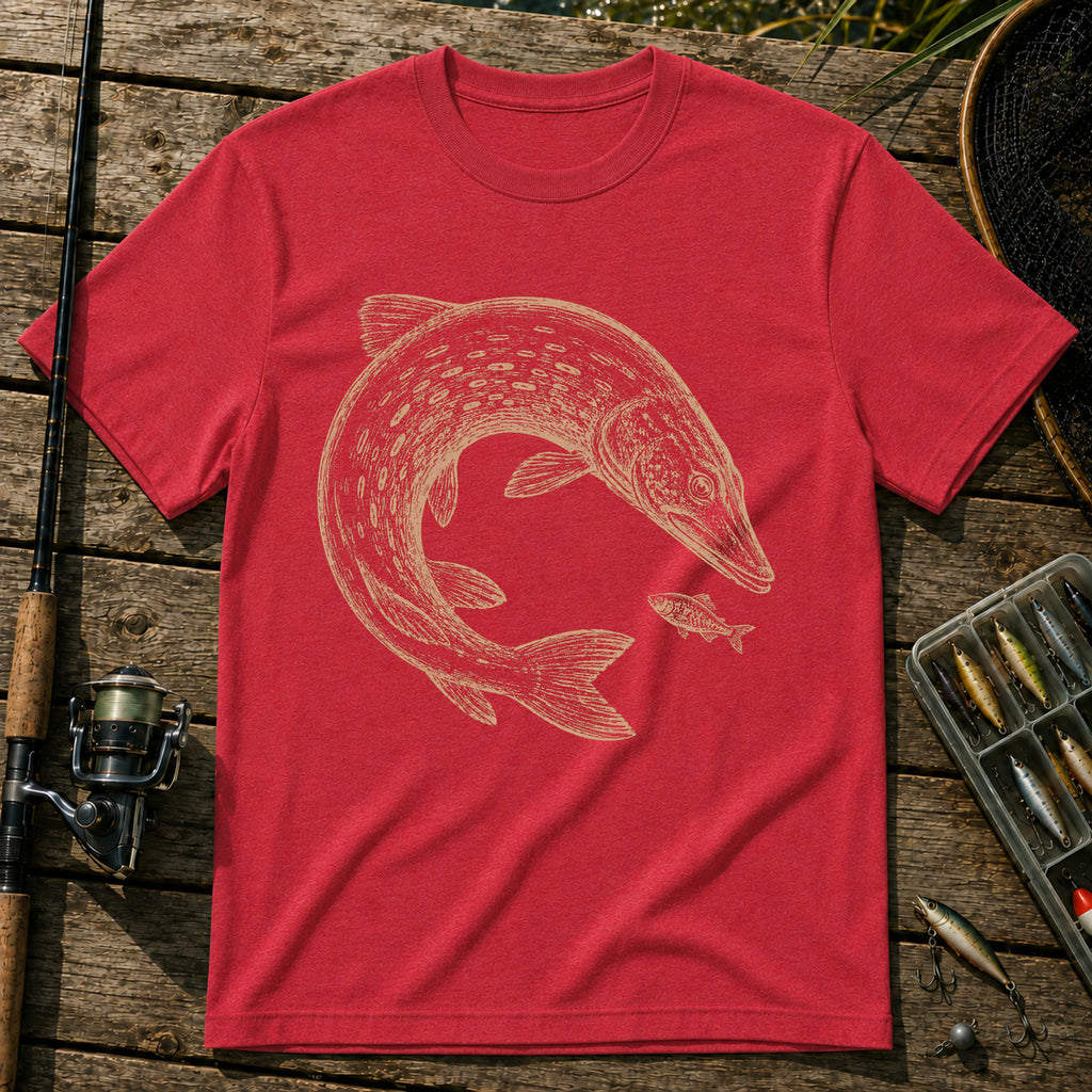 Fish Sizes T-Shirt in Red