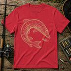 Fish Sizes T-Shirt in Red
