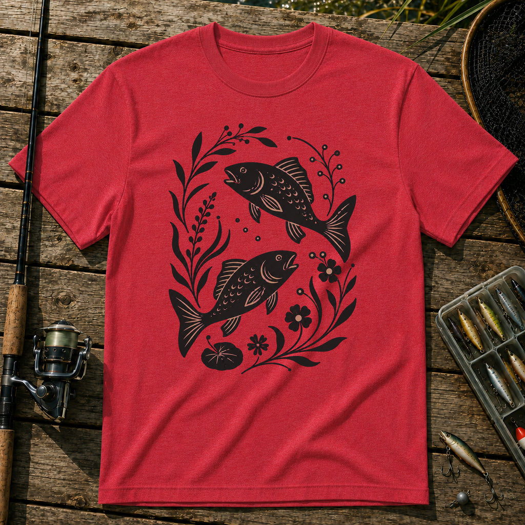 Flower Fish T-Shirt in Red