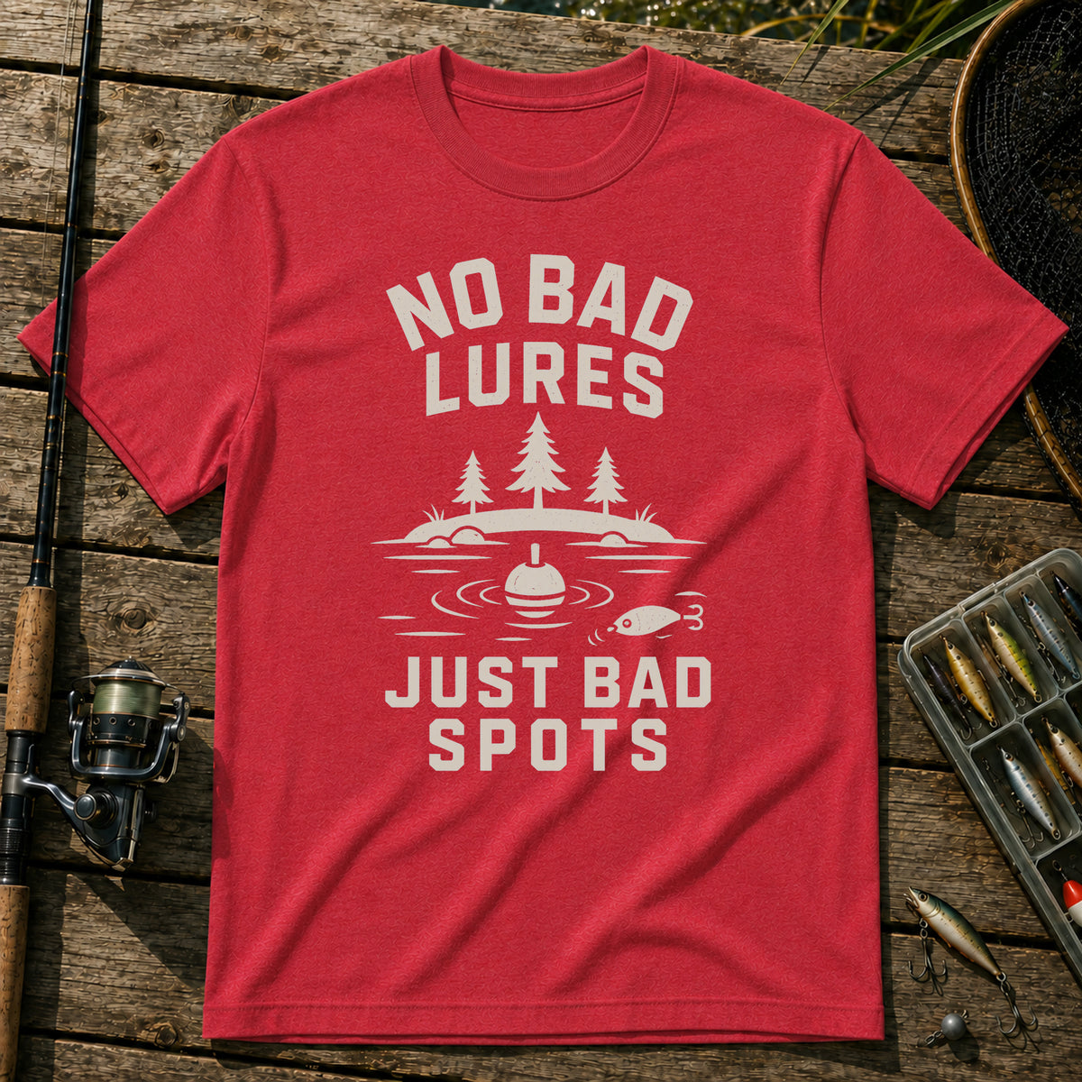 No Bad Lures T-Shirt in Red
