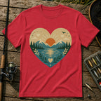 Lake Heart T-Shirt in Red