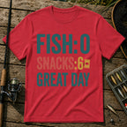 FISH: 0. SNACKS: 6. GREAT DAY T-Shirt in Red
