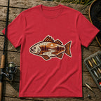 Fish And River T-Shirt in Red