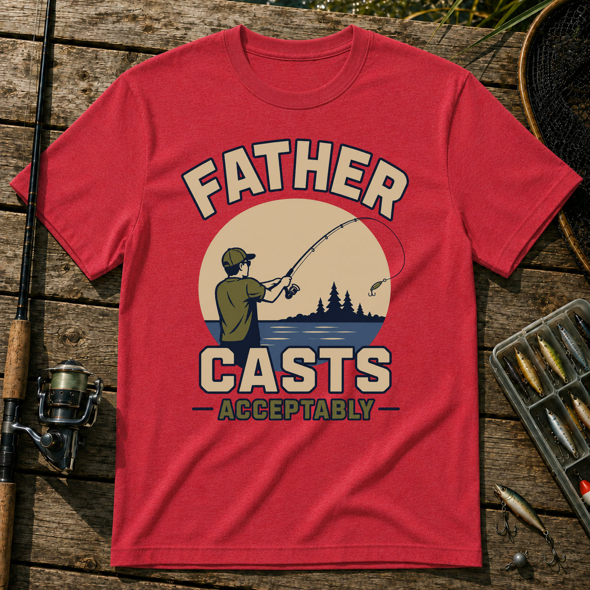 Faster Casts T-Shirt in Red