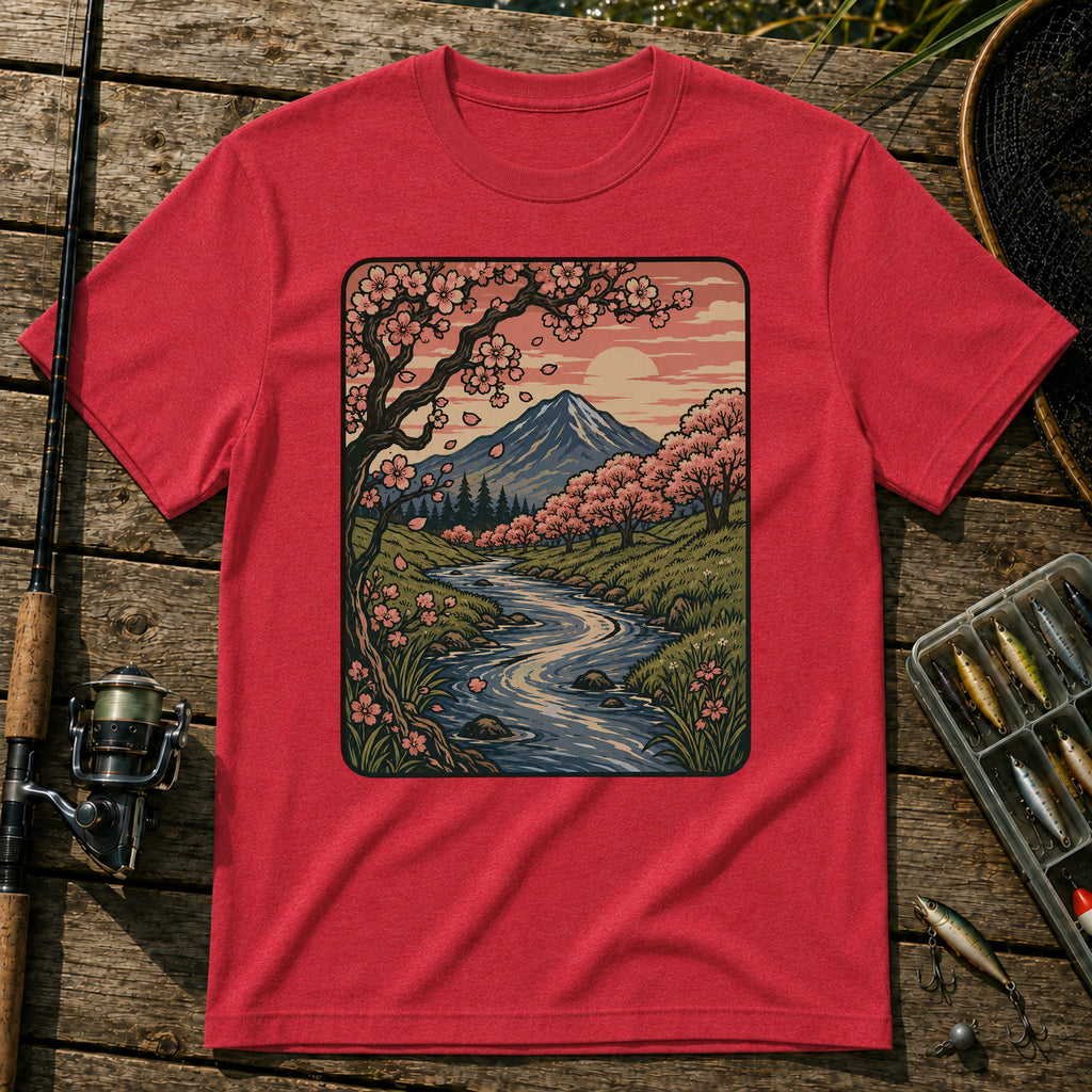Cherry Blossom Setting T-Shirt in Red