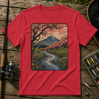Cherry Blossom Setting T-Shirt in Red