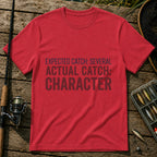 EXPECTED CATCH: SEVERAL. ACTUAL CATCH: CHARACTER Typography T-Shirt in Red