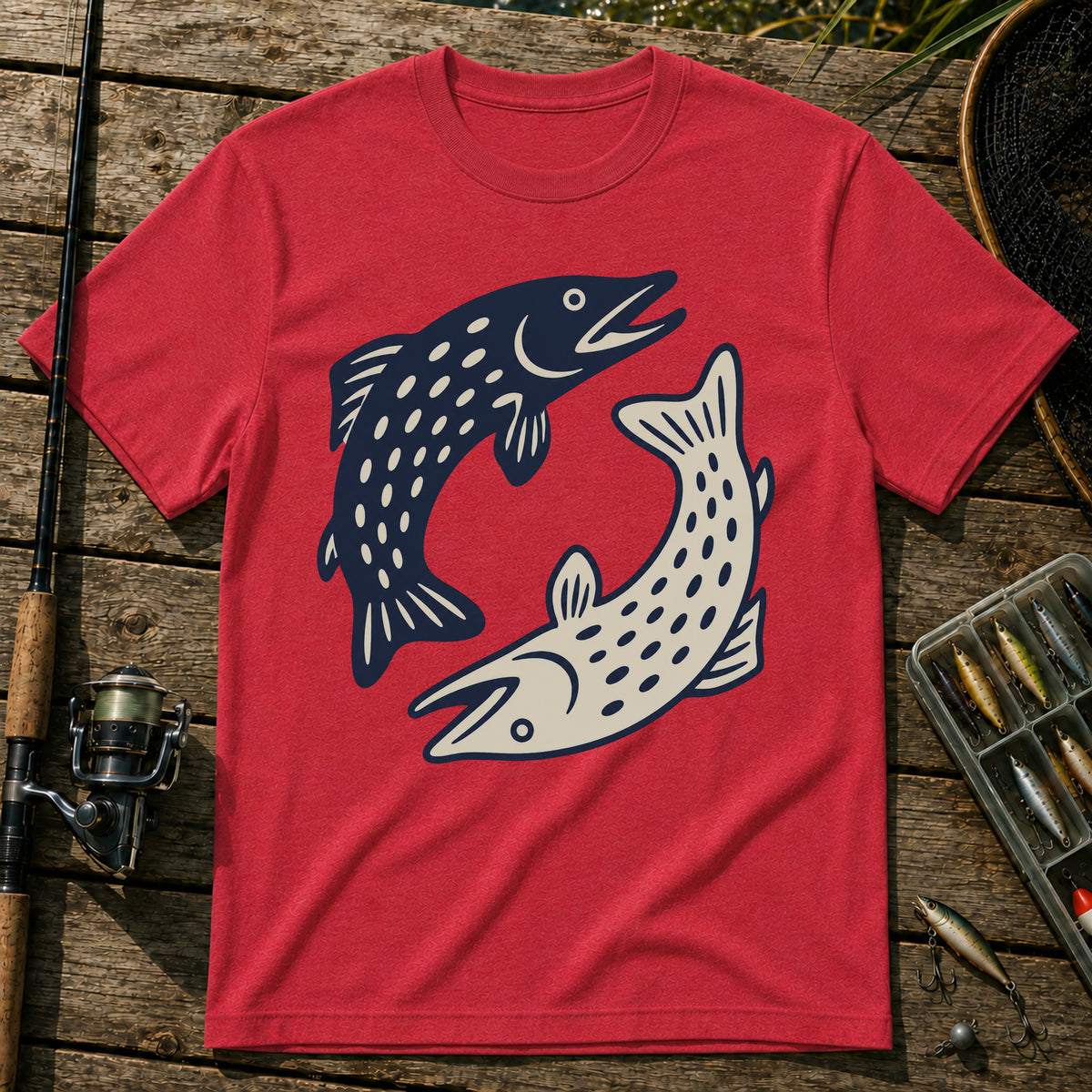 Yin And Yang T-Shirt in Red