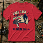 Last Cast Announce T-Shirt in Red