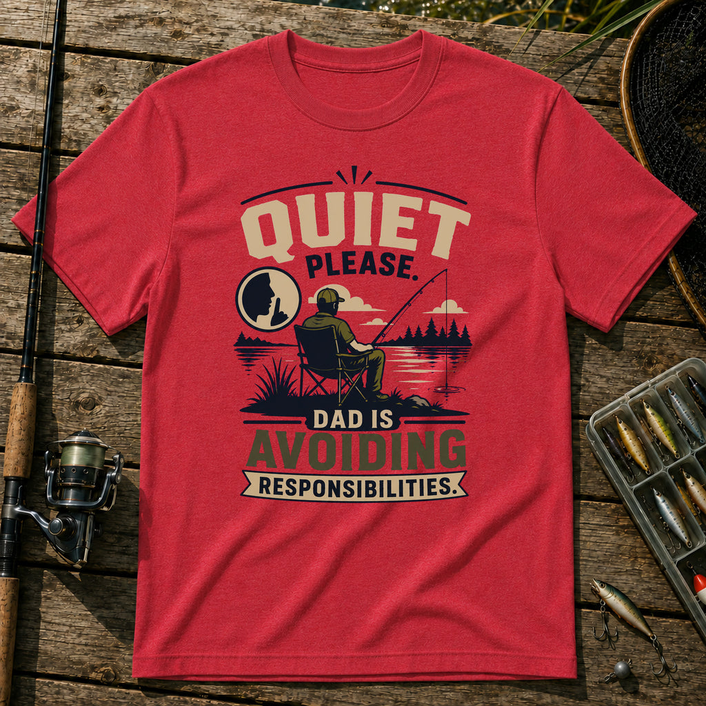 Quiet Please T-Shirt in Red