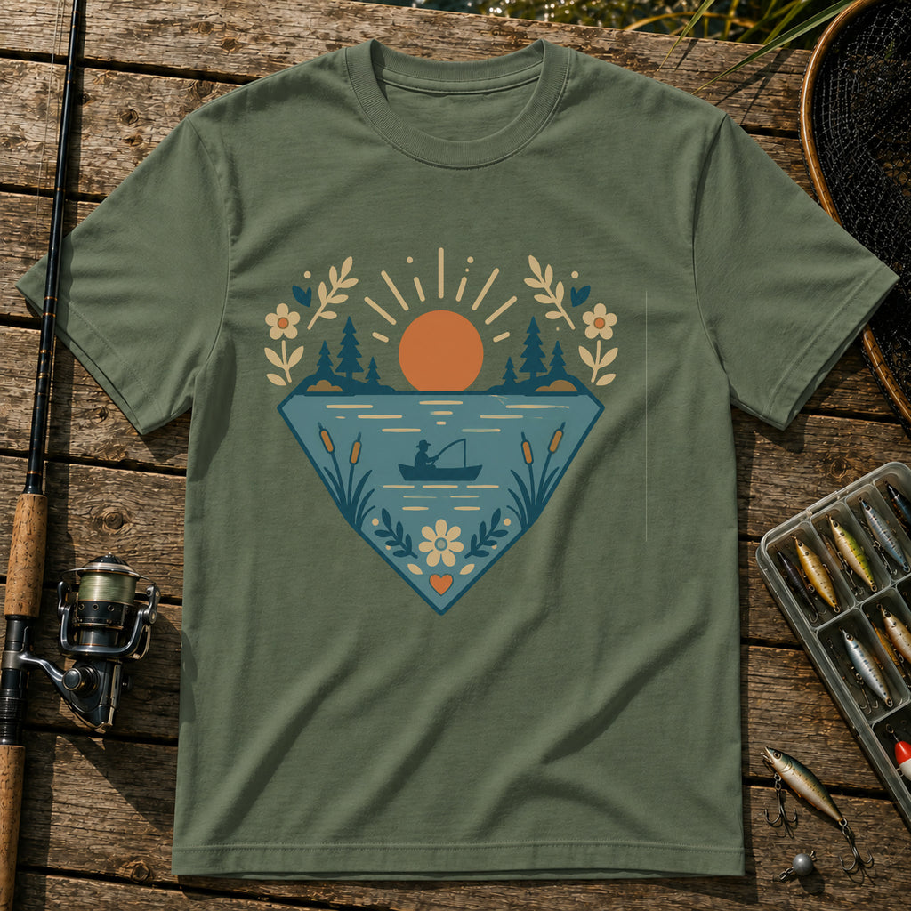 Flower Lake T-Shirt in Military