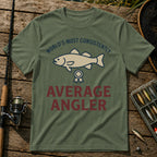 WORLD'S MOST CONSISTENTLY AVERAGE ANGLER T-Shirt in Military