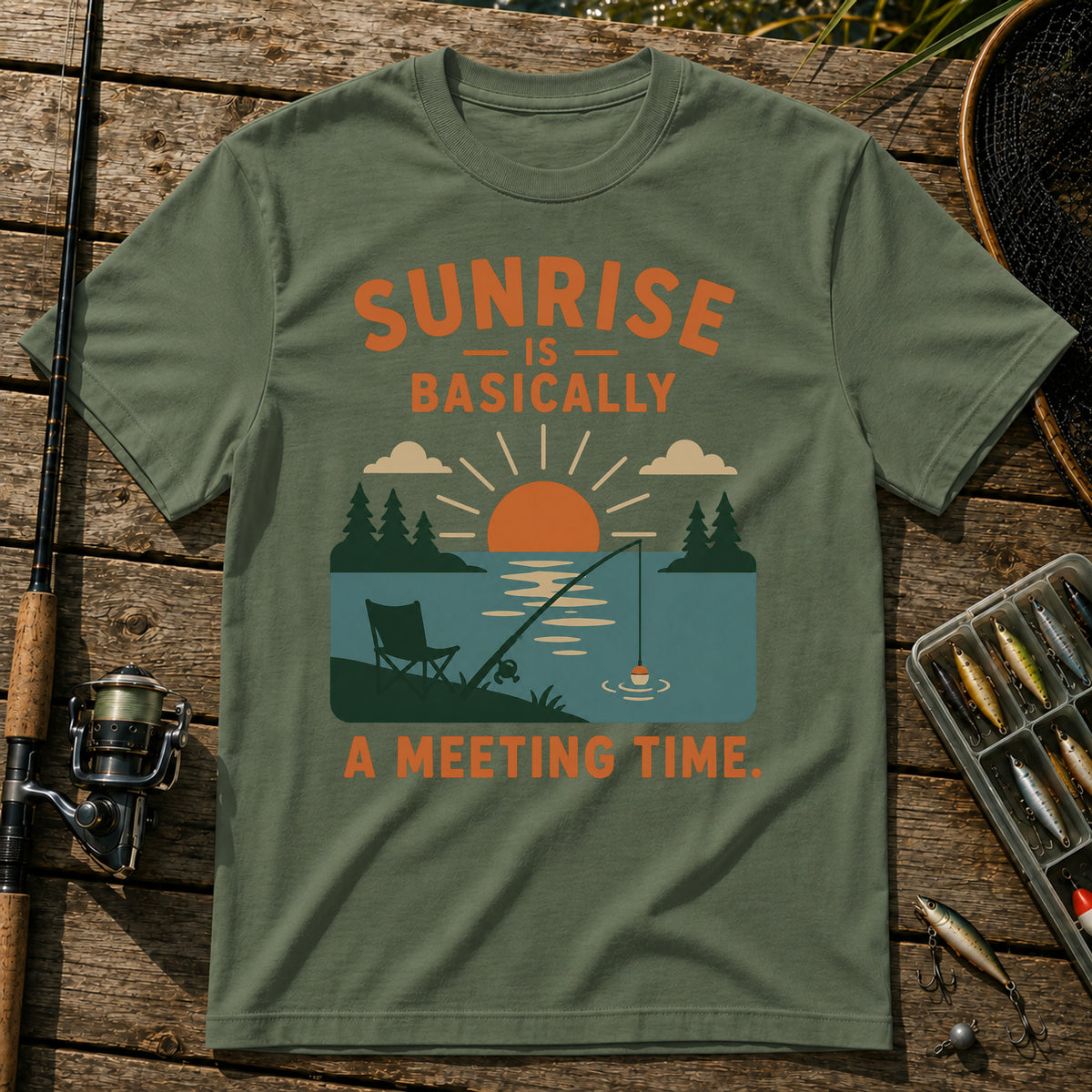 Sunrise Meeting T-Shirt in Military