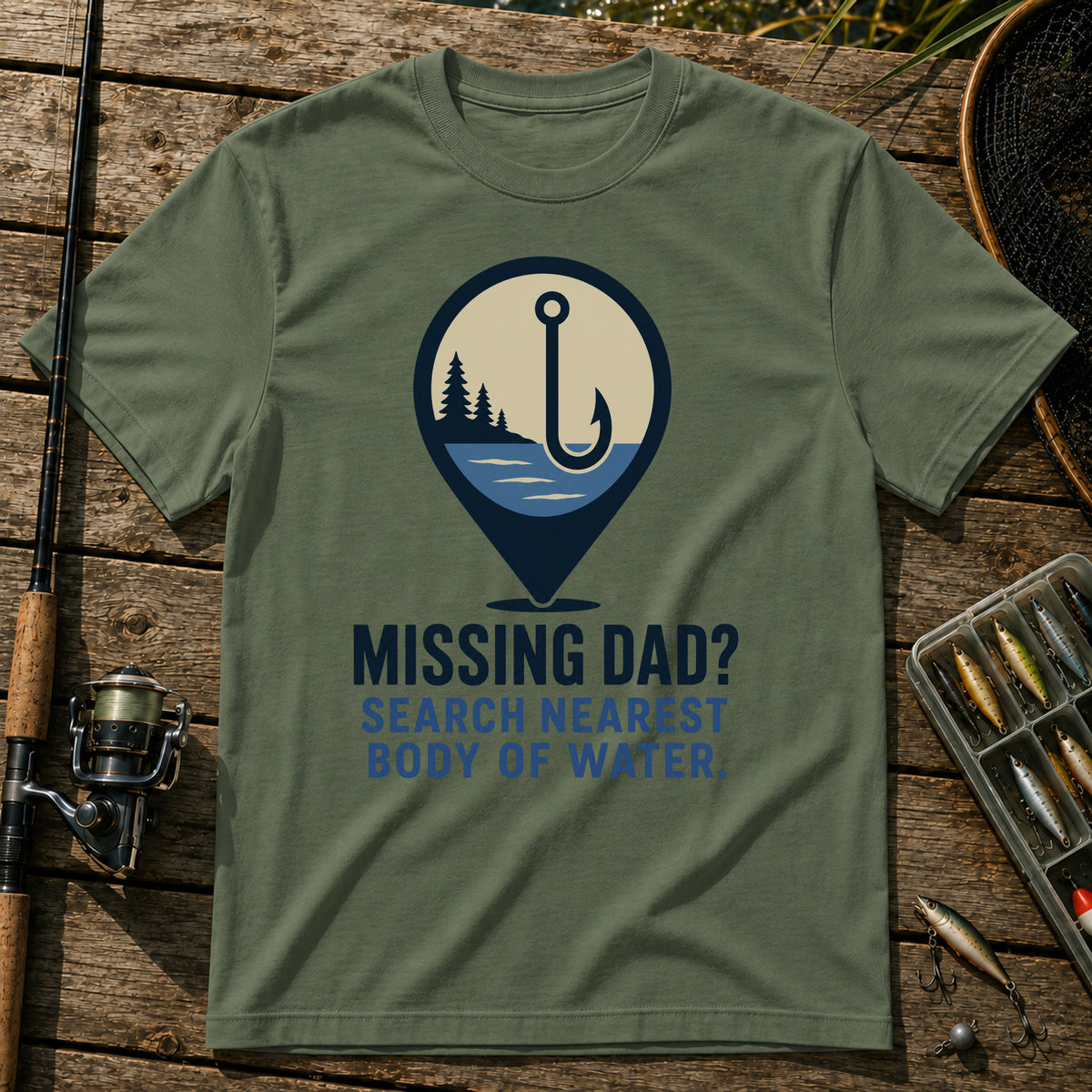 Missing Dad T-Shirt in Military