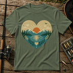 Lake Heart T-Shirt in Military