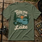 Take Me To The Lake T-Shirt in Military