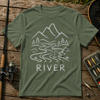 River Fishing T-Shirt in Military
