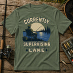 Supervising Lake T-Shirt in Military