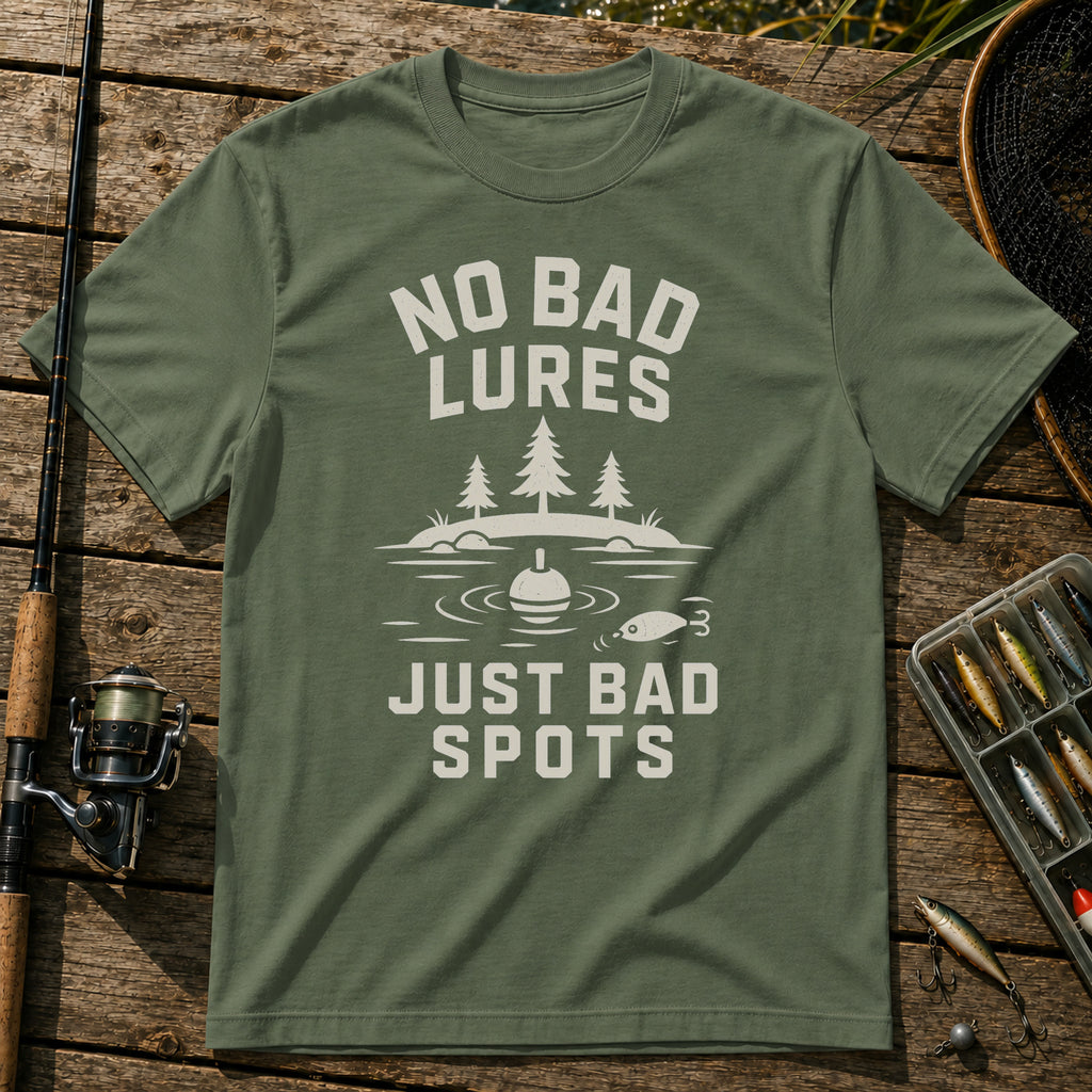 No Bad Lures T-Shirt in Military