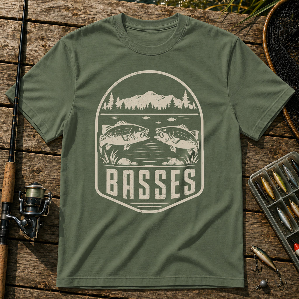 Basses T-Shirt in Military