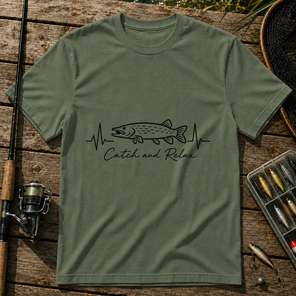 Ctach and Relax T-Shirt in Military