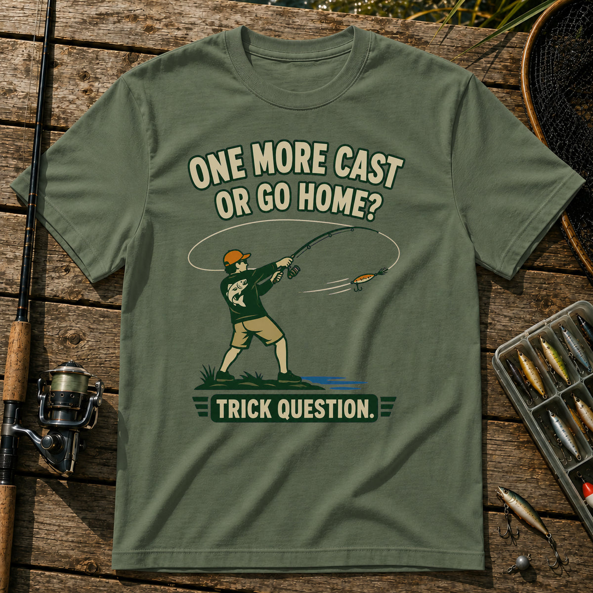 Trick Question T-Shirt in Military