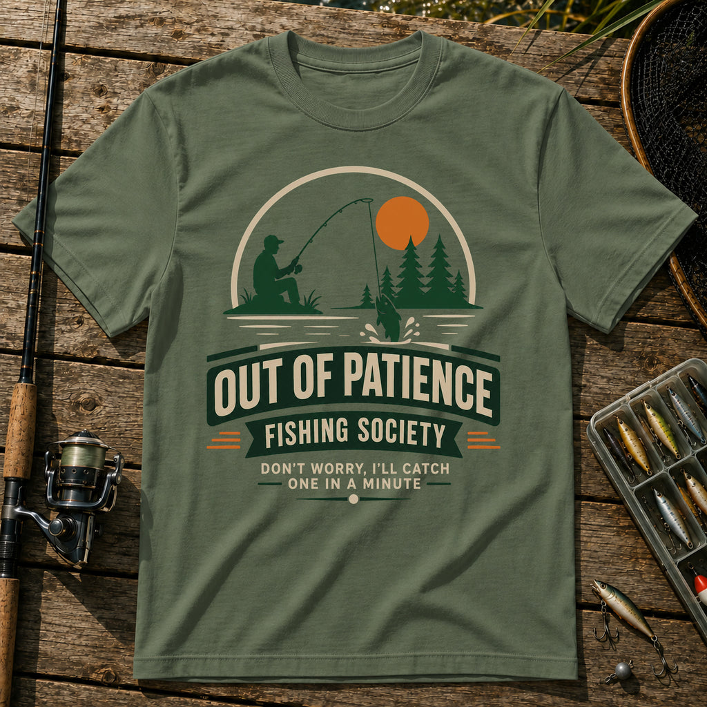Out Of Patience T-Shirt in Military
