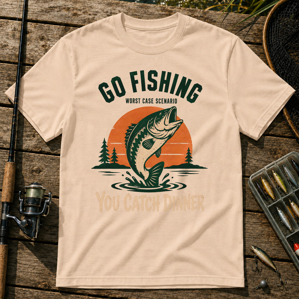 Go Fishing T-Shirt in Cream