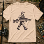 Man With Fish T-Shirt in Cream
