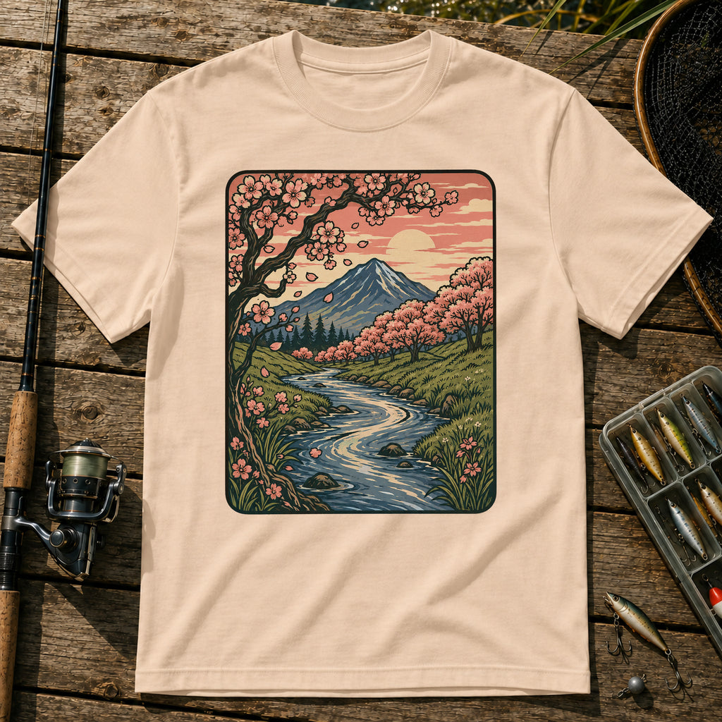 Cherry Blossom Setting T-Shirt in Cream