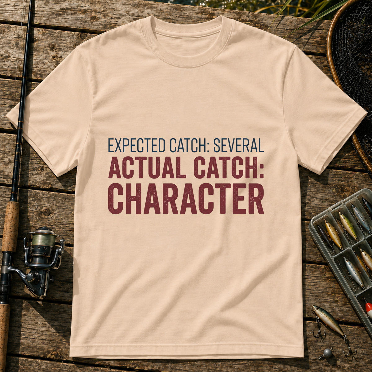 EXPECTED CATCH: SEVERAL. ACTUAL CATCH: CHARACTER Typography T-Shirt in Cream