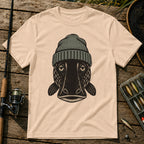 Straight Face Fish T-Shirt in Cream