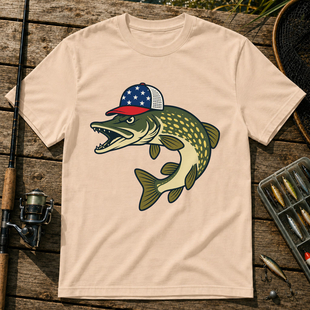 Pike US Hat T-Shirt in Cream