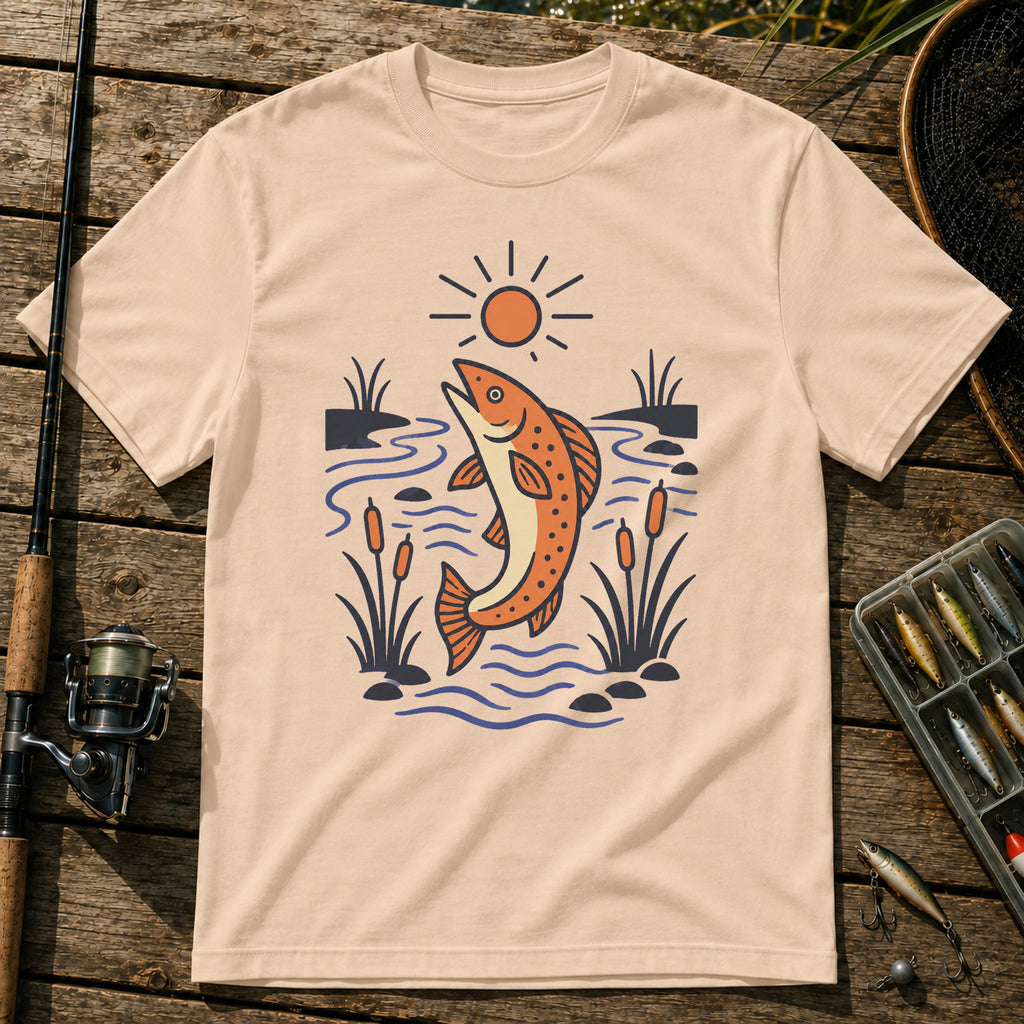 Fish Jump T-Shirt in Cream
