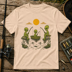 Alien Fishing T-Shirt in Cream