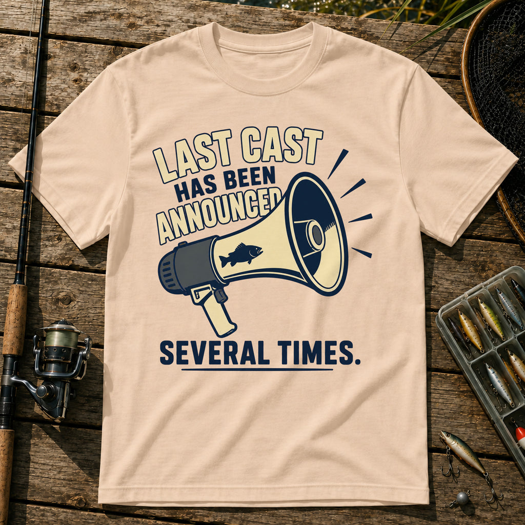 Last Cast Announce T-Shirt in Cream