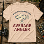 WORLD'S MOST CONSISTENTLY AVERAGE ANGLER T-Shirt in Cream