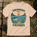 Swimming With Friends T-Shirt in Cream