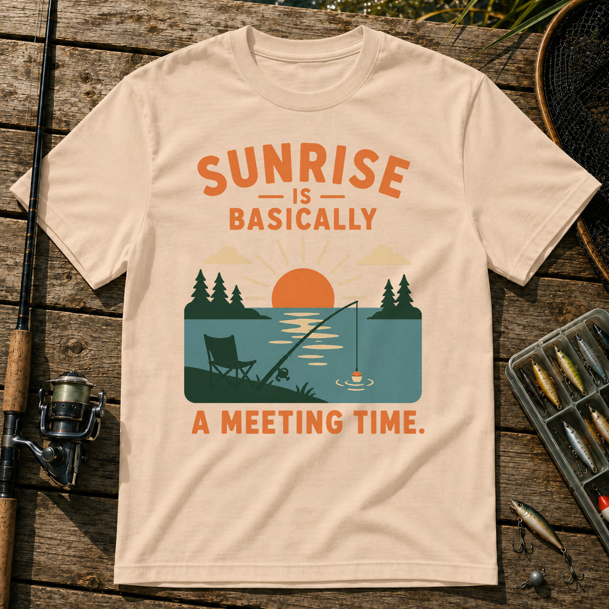 Sunrise Meeting T-Shirt in Cream