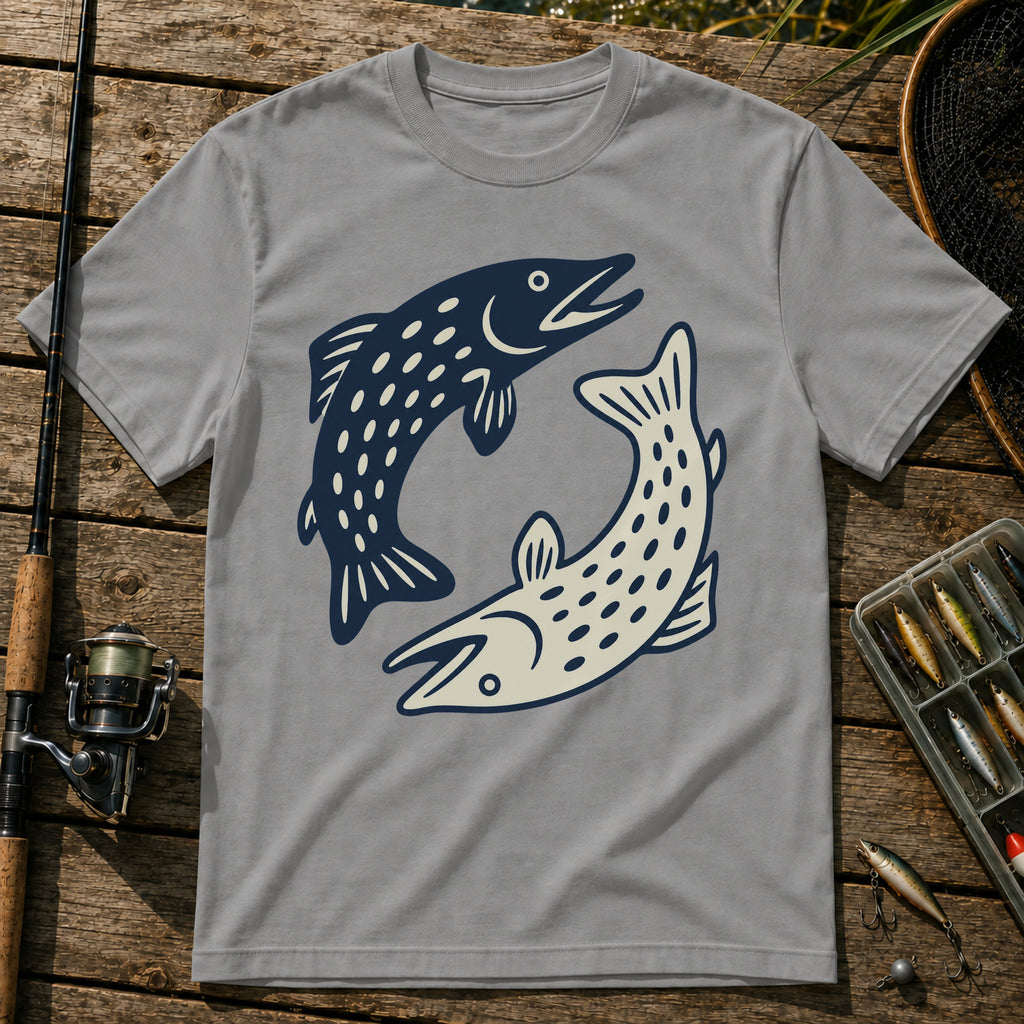 Yin And Yang T-Shirt in Grey
