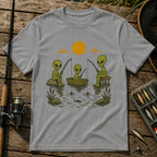 Alien Fishing T-Shirt in Grey