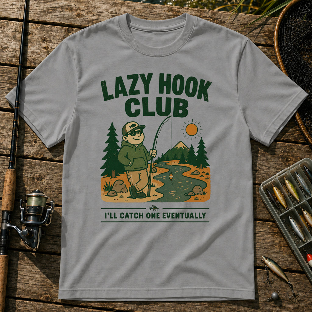 Fishing in Nature T-Shirt in Grey