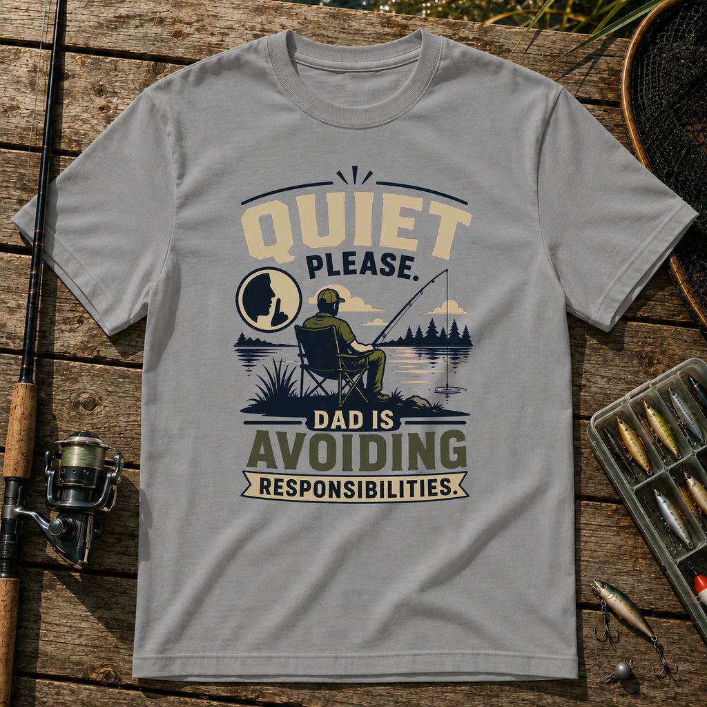 Quiet Please T-Shirt in Grey