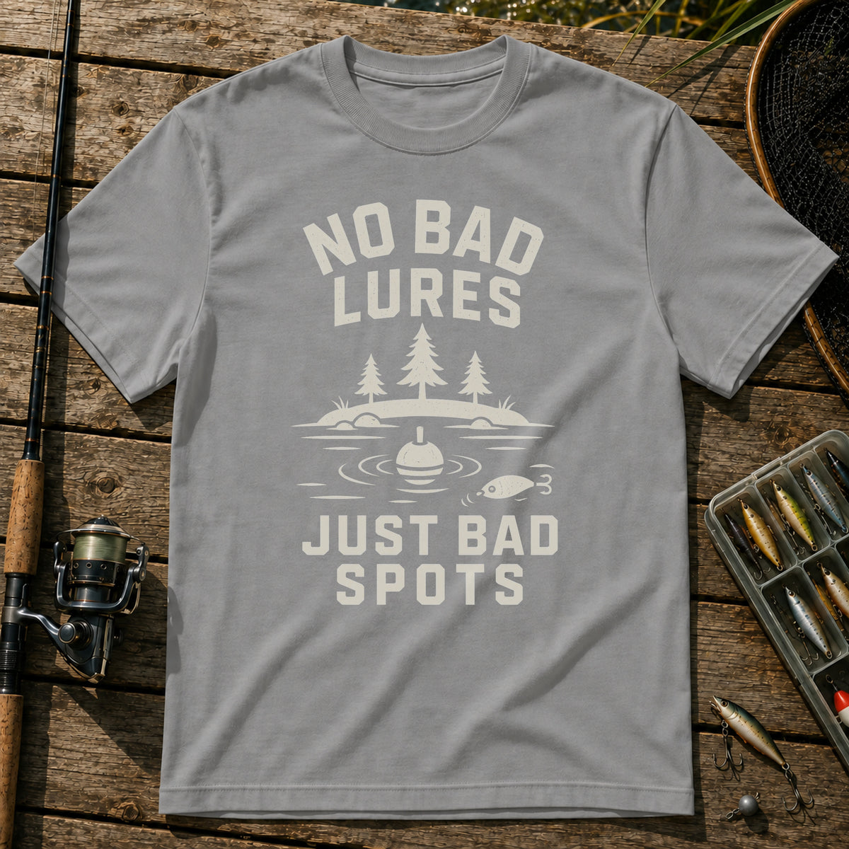 No Bad Lures T-Shirt in Grey