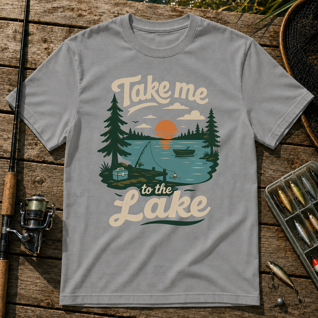 Take Me To The Lake T-Shirt in Grey
