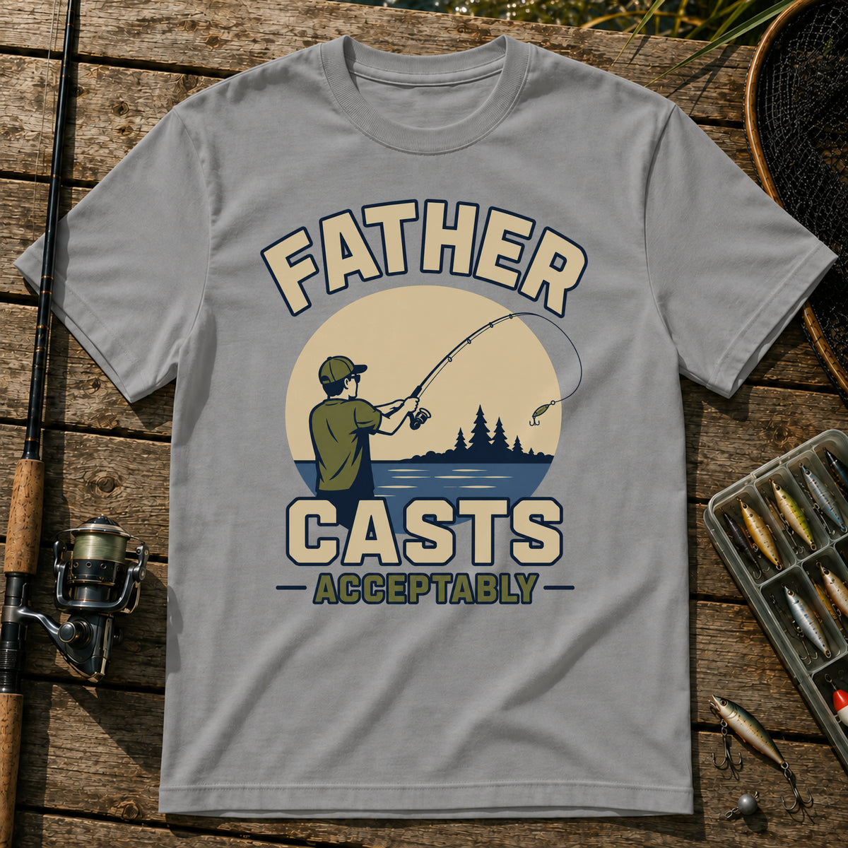 Faster Casts T-Shirt in Grey