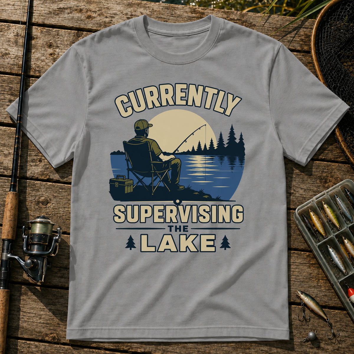 Supervising Lake T-Shirt in Grey