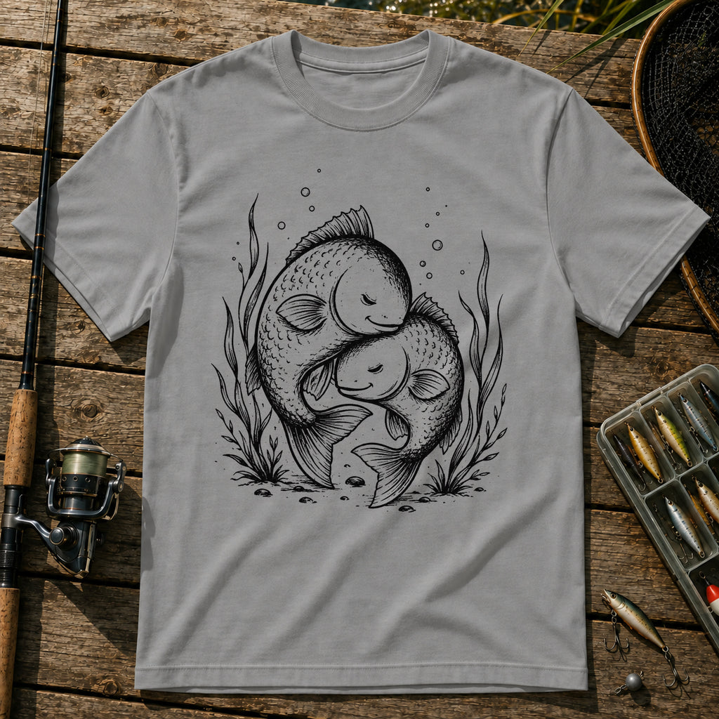 Cuddling Fish T-Shirt in Grey